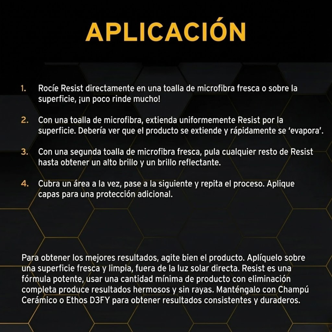 RESIST - El acabado que convierte miradas en respeto.